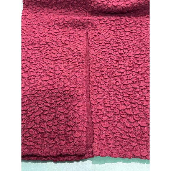 Astr The Label - Burgundy Textured Knit Knot Front Off the Shoulder Long Sleeve - Picture 6 of 12